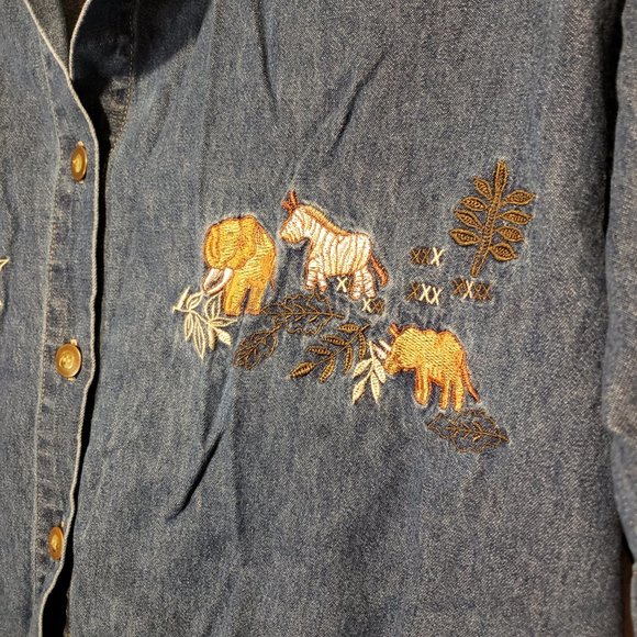 Vintage Safari Animal Denim shirt